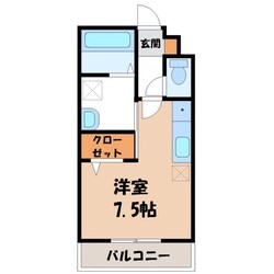 宇都宮駅 バス20分  団地南下車：停歩1分 1階の物件間取画像